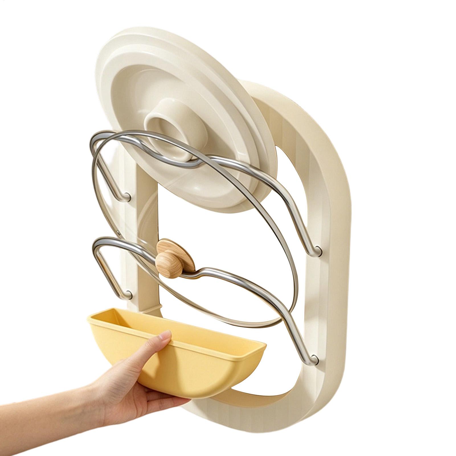 Kitchen Baking Pantry - Portacoperchi a 2 livelli da parete,