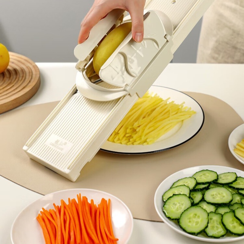 Kitchen Jobs - Affettatrice Tritatutto per Verdure con Contenitore,