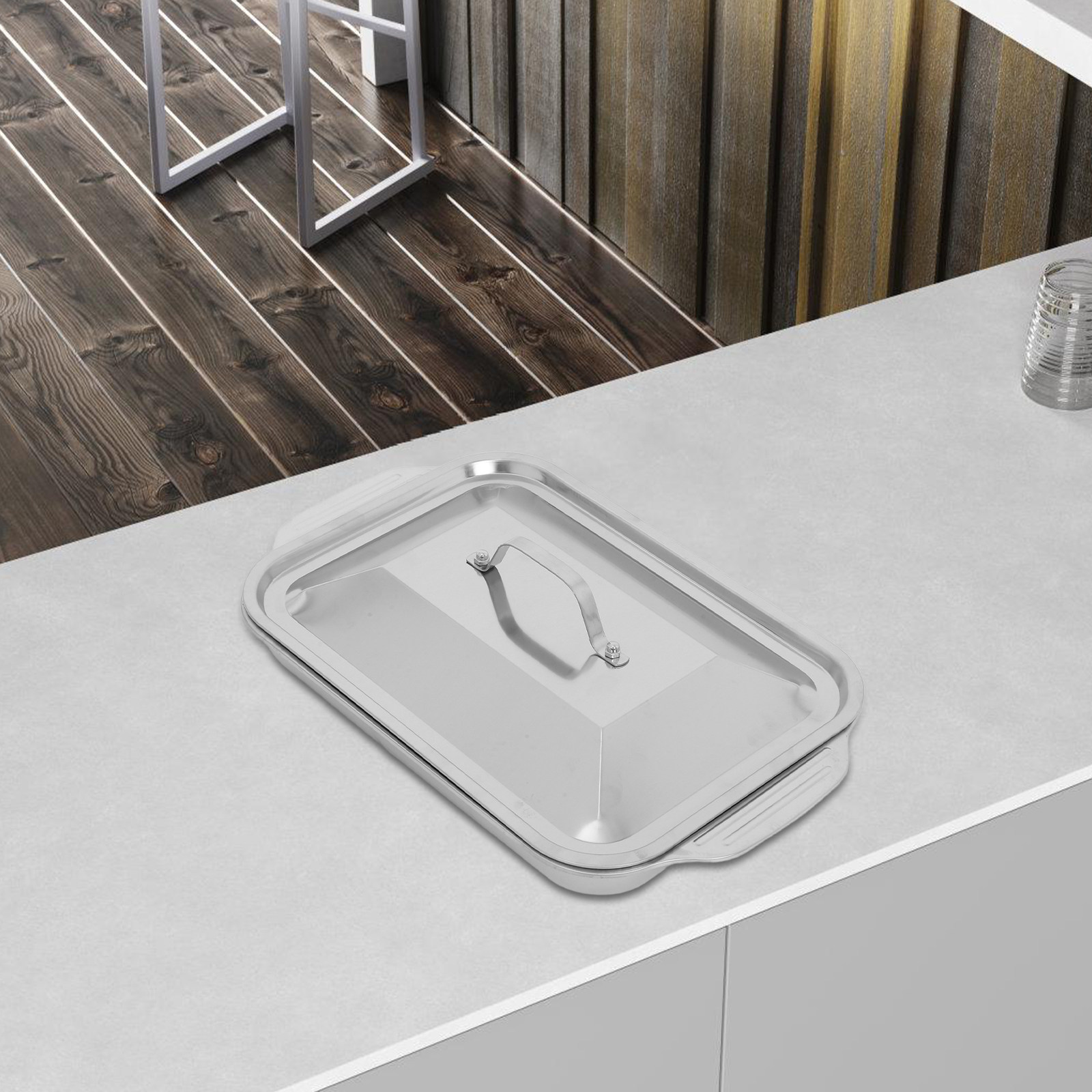 Kitchen Oven Baking Pans - Teglia Rettangolare in Acciaio Inox con