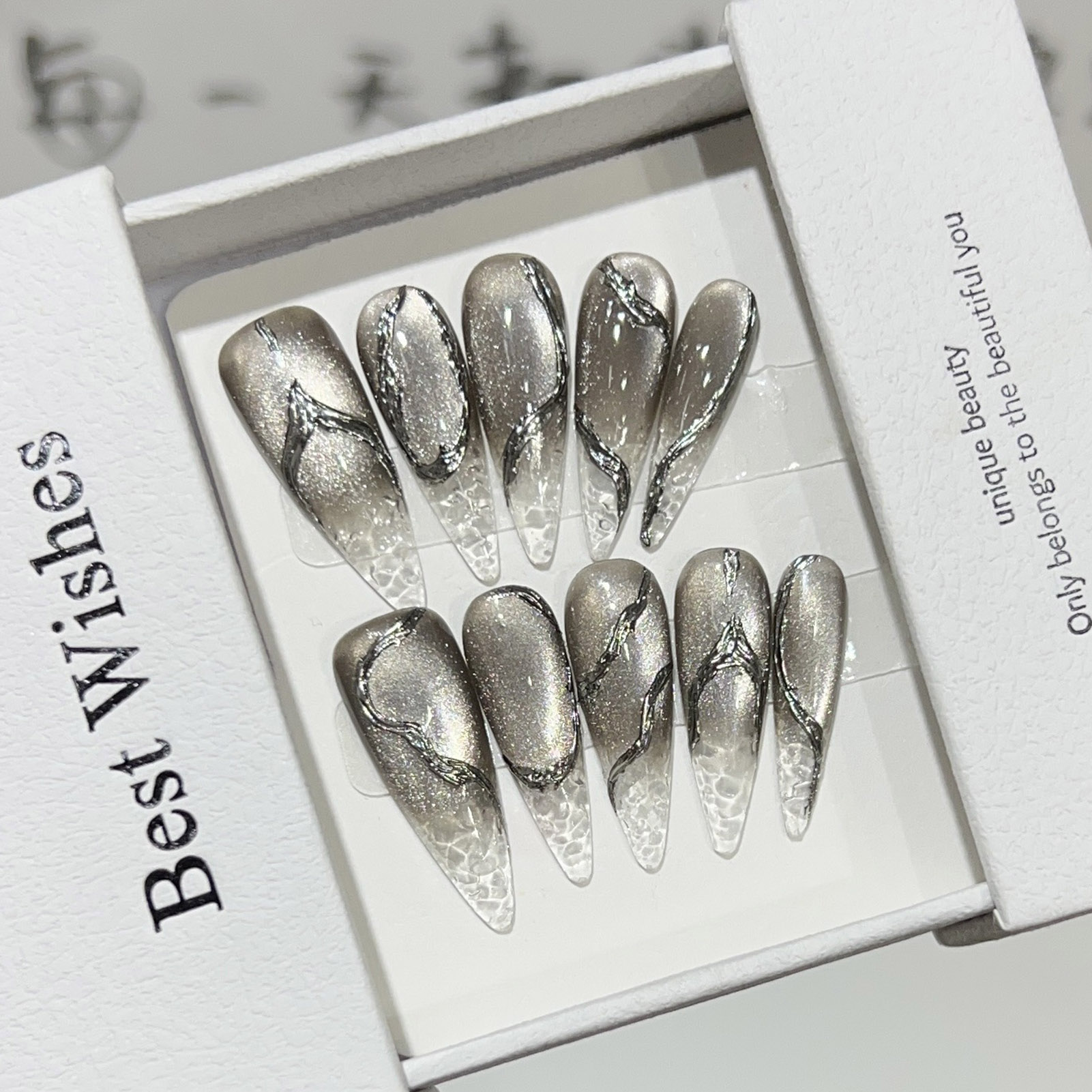 Decorating Tip Set - 10 pezzi di unghie finte di