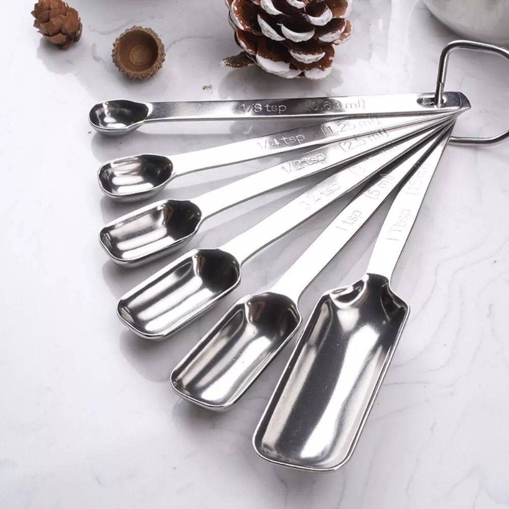 Baking Powder Kitchen - Cucchiai dosatori in acciaio inossidabile da