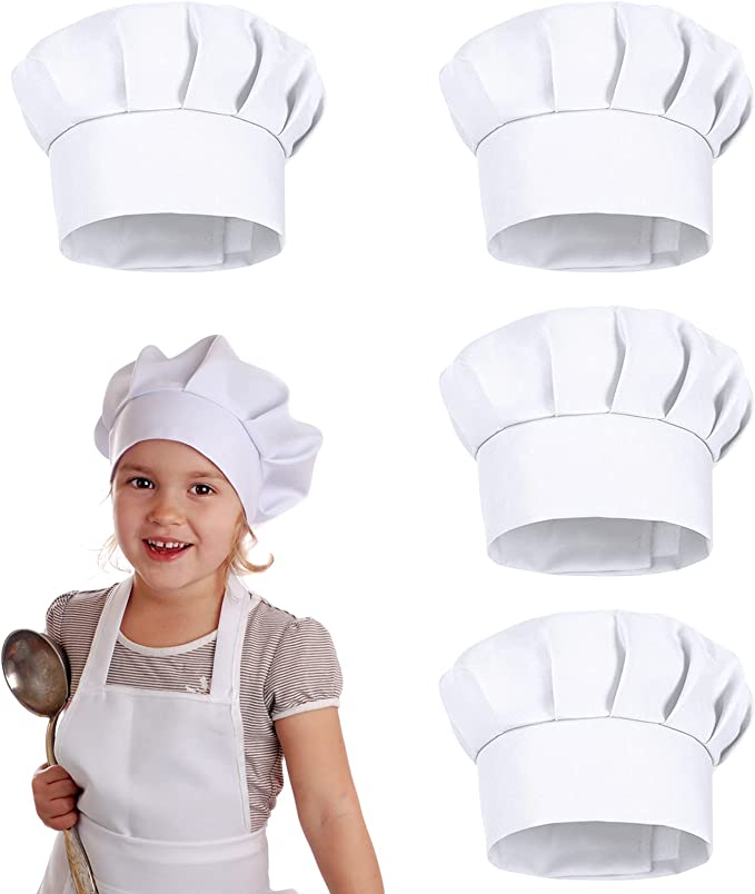 Baking Kitchen For Kids - 4 Cappelli da Chef Bianchi per