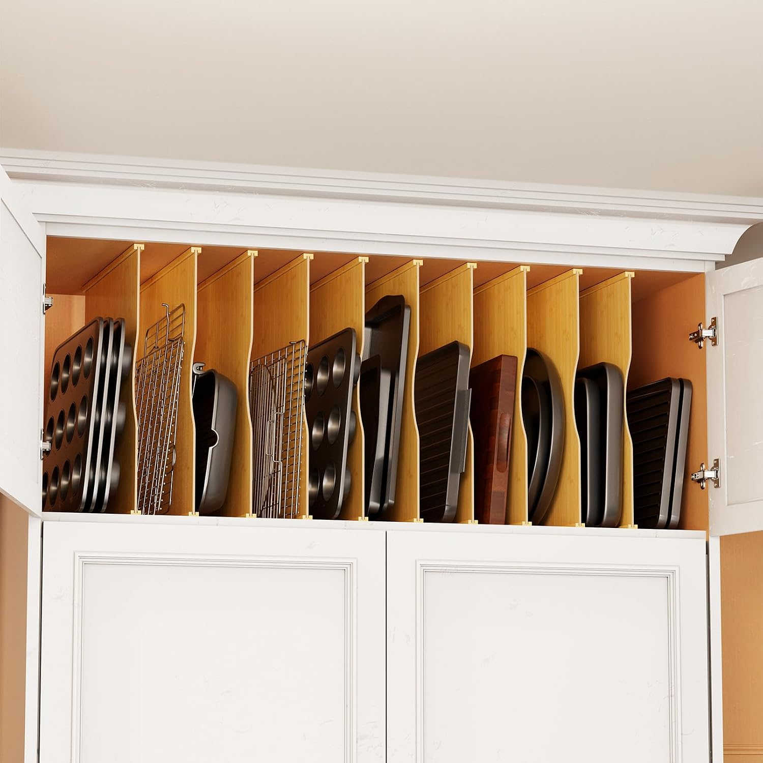 Kitchen Baking Pantry - Confezione da 10 Divisori in Bambù