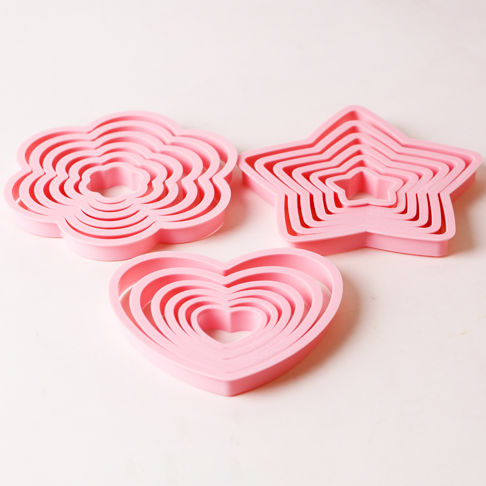1 set/3 set rosa cuore stella  - Cookie Cutter Set recensione e prezzo