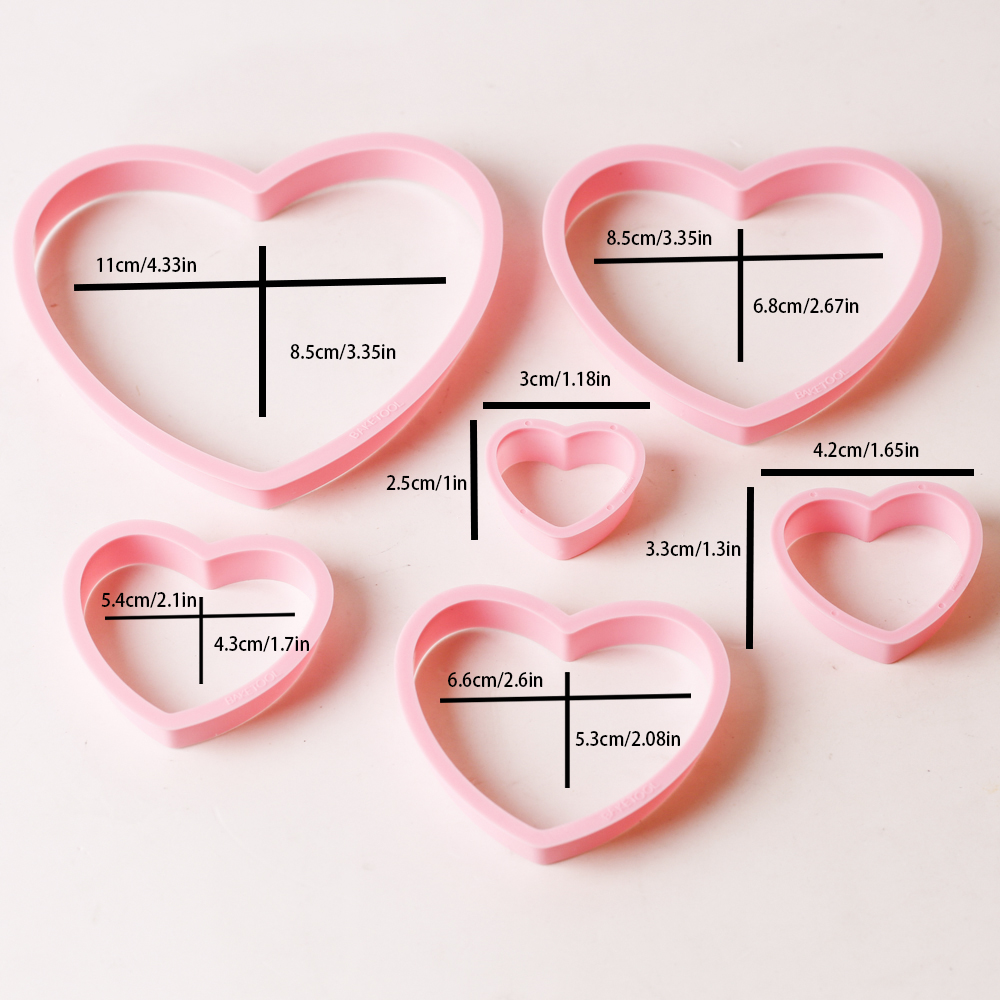 1 set/3 set rosa cuore stella  - Cookie Cutter Set recensione e prezzo