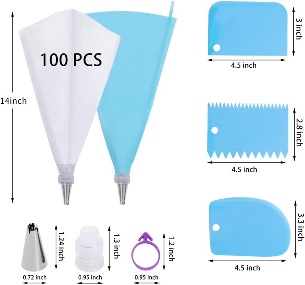 Set di 100 Sacchetti da Pastic - Decorating Tip Set recensione e prezzo