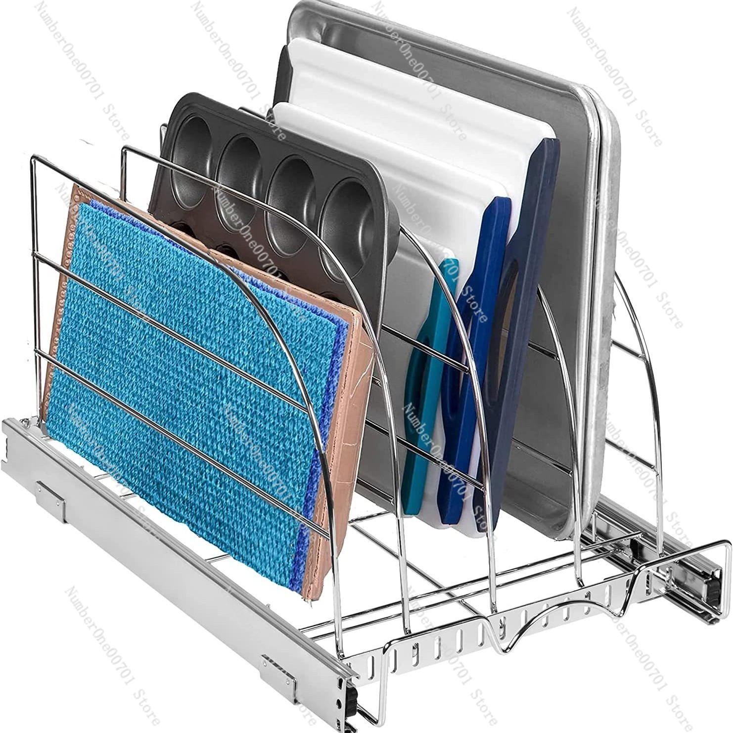 Organizzatore Estraibile per A - Kitchen Cabinet Baking Sheet Organizer recensione e prezzo