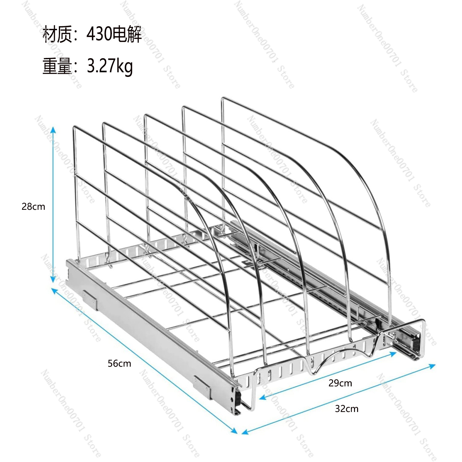 Organizzatore Estraibile per A - Kitchen Cabinet Baking Sheet Organizer recensione e prezzo