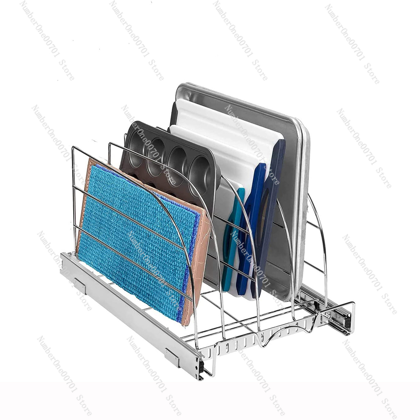 Organizzatore Estraibile per A - Kitchen Cabinet Baking Sheet Organizer recensione e prezzo