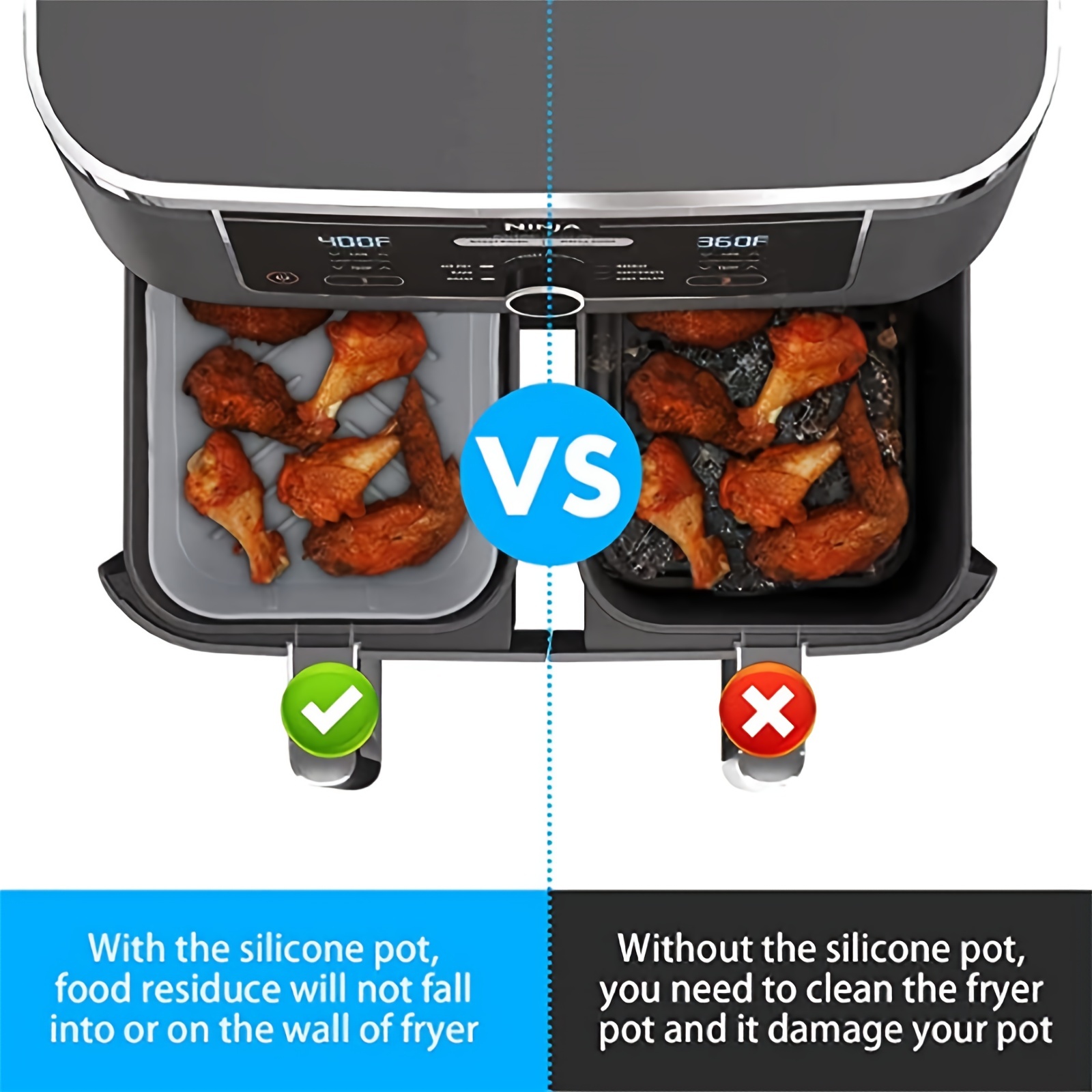 1/2 pezzi friggitrice ad aria  - Kitchen Oven Baking Pans recensione e prezzo