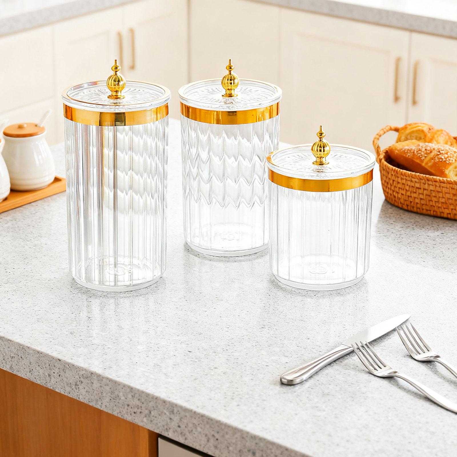 Set di 3 Barattoli Trasparenti - Kitchen Baking Pantry recensione e prezzo