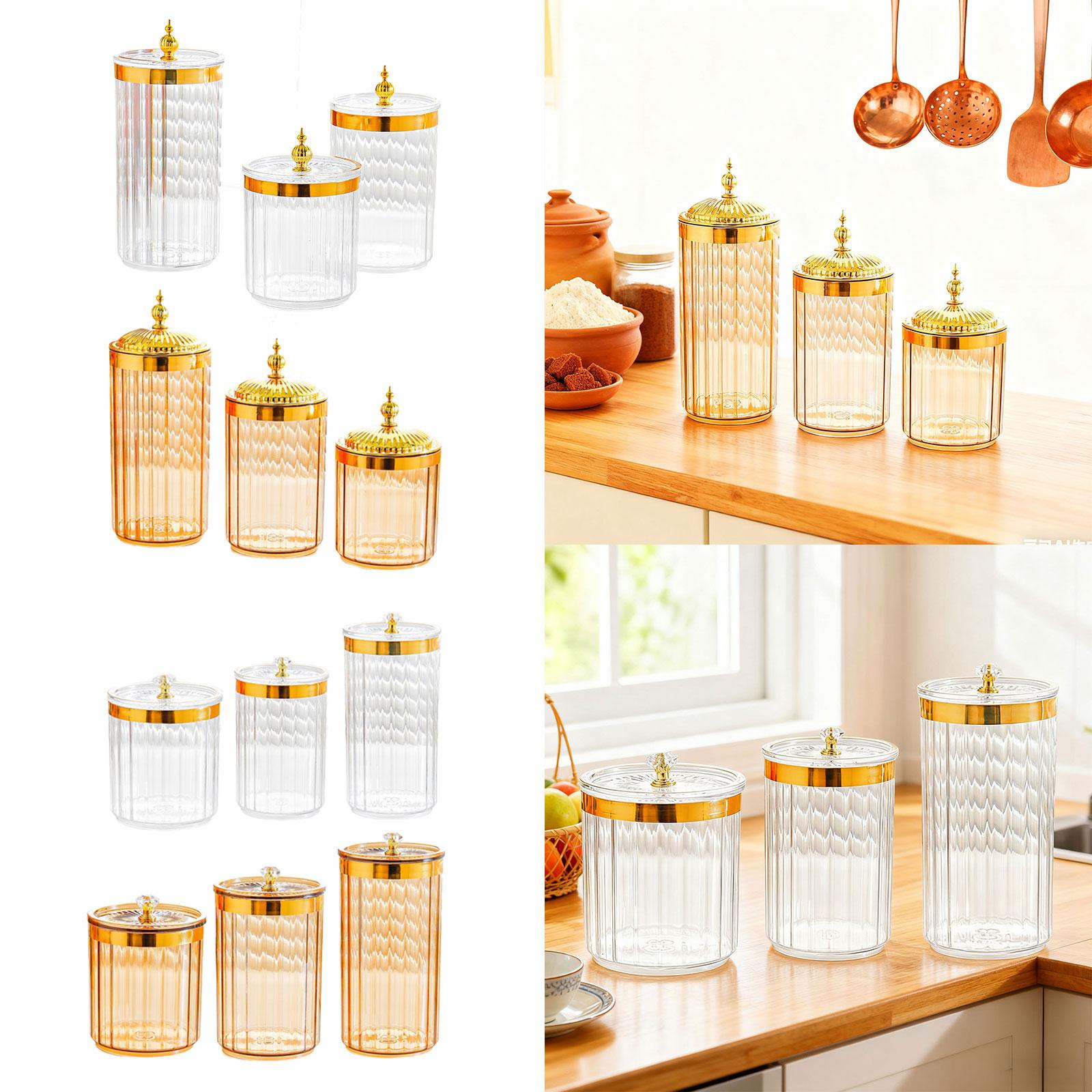 Set di 3 Barattoli Trasparenti - Kitchen Baking Pantry recensione e prezzo